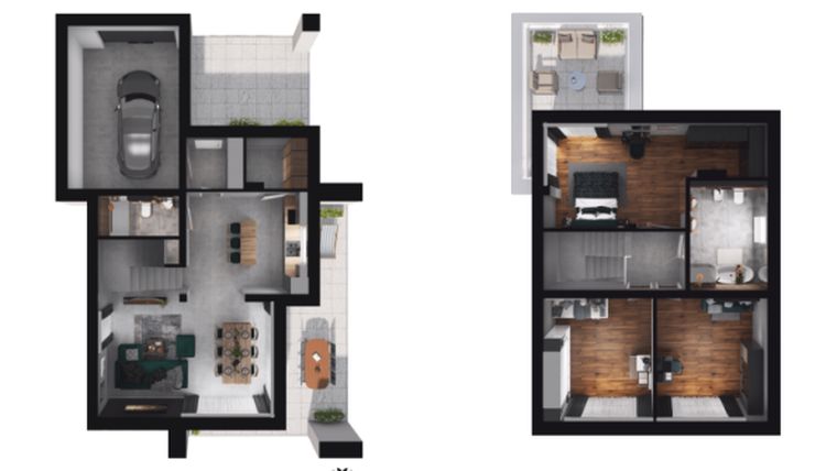 Rzut - Dom na sprzedaż 4 pokoje o powierzchni 150 m² - numer 411 w Kalinowy Ogród