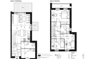 Rzut - Mieszkanie na sprzedaż 4 pokoje o powierzchni 89,14 m² - numer 3/1 w Osiedle Księżnej Dąbrówki - Skarbcowa