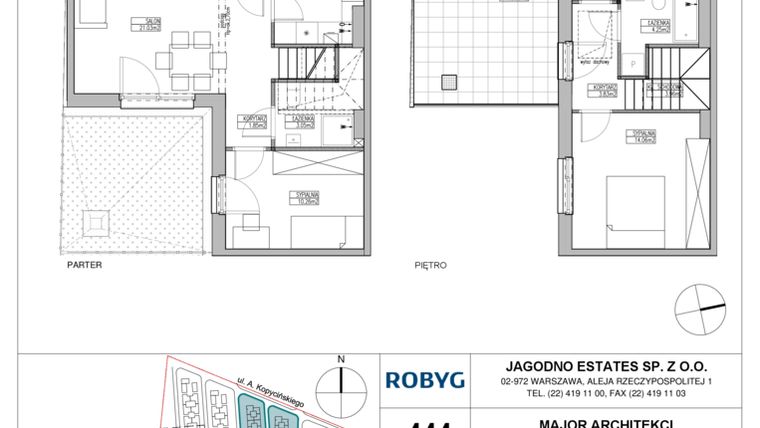 Rzut - Dom na sprzedaż 4 pokoje o powierzchni 81,53 m² - numer RJ5/C1/C19/A w Robyg Jagodno