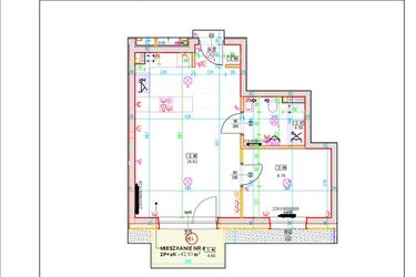 Rzut - Mieszkanie na sprzedaż 2 pokoje o powierzchni 42,51 m² - numer D8 w Osiedle Zuchów