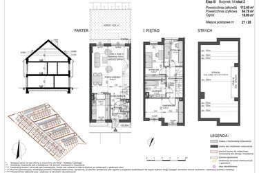 Rzut - Mieszkanie na sprzedaż 4 pokoje o powierzchni 84,79 m² - numer B14/L2 w Słoneczne Ogrody
