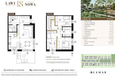 Rzut - Dom na sprzedaż 4 pokoje o powierzchni 92,91 m² - numer 3B w Lawinowa 18
