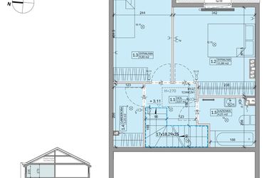 Rzut - Dom na sprzedaż 3 pokoje o powierzchni 71,32 m² - numer 42A w Ogrody Przyjaciół 5 etap IV