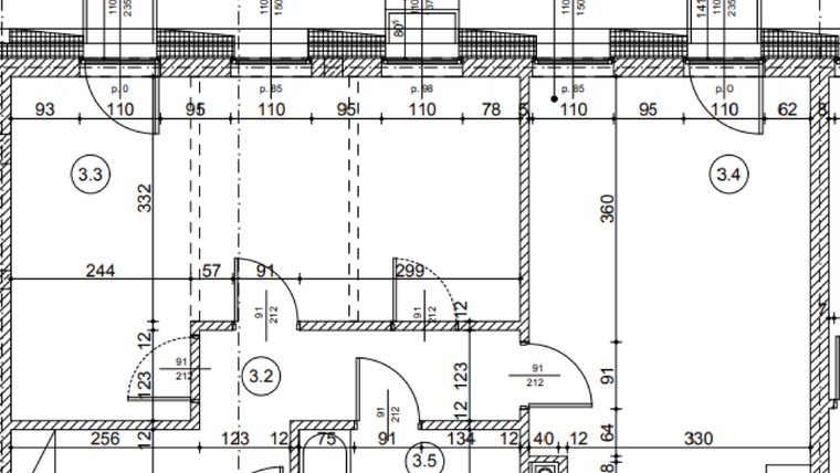 Rzut - Mieszkanie na sprzedaż 2 pokoje o powierzchni 49,52 m² - numer 22.15 w Osiedle Wyszyńskiego