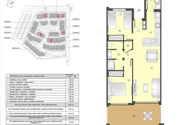 Rzut - Mieszkanie na sprzedaż 3 pokoje o powierzchni 72 m² - numer 1 w Apartamenty Las Amapolas