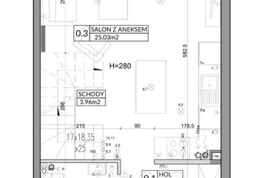 Rzut - Dom na sprzedaż 3 pokoje o powierzchni 72,9 m² - numer 25B w Nova Magdalenka 6