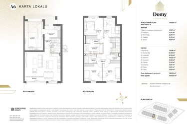 Rzut - Dom na sprzedaż 5 pokoi o powierzchni 148,64 m² - numer A6 w Domy u Źródeł Marii