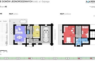Rzut - Dom na sprzedaż 4 pokoje o powierzchni 102,53 m² - numer 228B w Osiedle Gajcego
