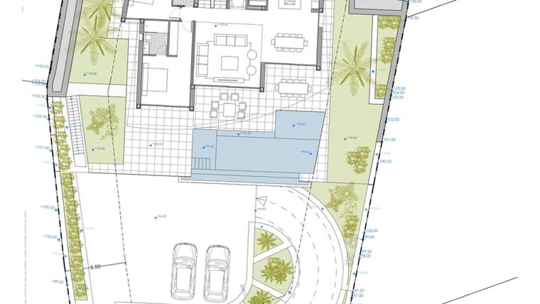 Rzut - Dom na sprzedaż 4 pokoje o powierzchni 898 m² - numer VGH30131 w Willa w Calpe - 73360377