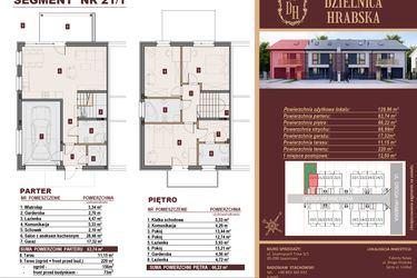 Rzut - Dom na sprzedaż 4 pokoje o powierzchni 129,96 m² - numer 21/1 w Dzielnica Hrabska etap IV