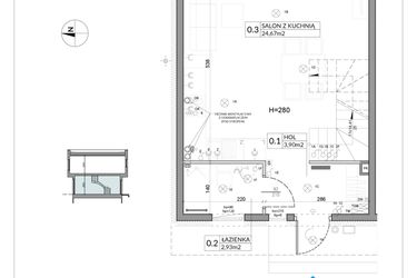 Rzut - Dom na sprzedaż 4 pokoje o powierzchni 74,84 m² - numer 28 w Boska Ksawerowska 2 etap 2