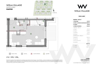 Rzut - Dom na sprzedaż 4 pokoje o powierzchni 95,07 m² - numer A.2B/2 w Wola Village