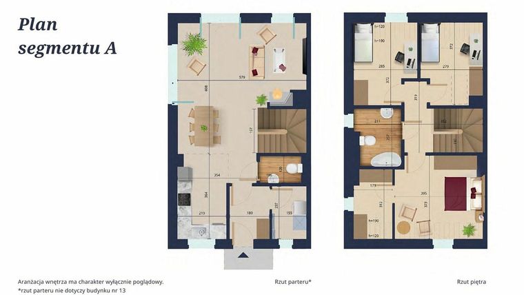 Rzut - Dom na sprzedaż 4 pokoje o powierzchni 94,51 m² - numer 13A w Zielona Widawa