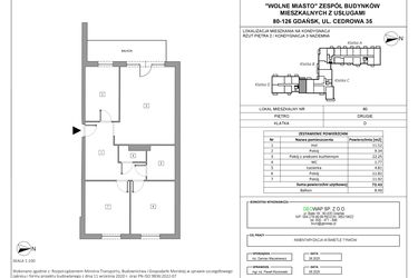 Rzut - Mieszkanie na sprzedaż 4 pokoje o powierzchni 73,43 m² - numer 80 w Wolne Miasto etap VII