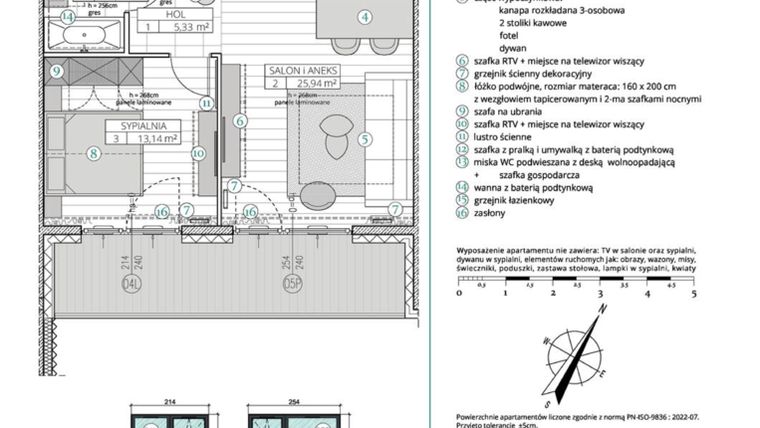 Rzut - Mieszkanie na sprzedaż 2 pokoje o powierzchni 48,99 m² - numer A.3.9 w Remedium
