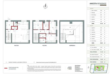 Rzut - Dom na sprzedaż 5 pokoi o powierzchni 143,59 m² - numer B2 w Aniceta Residence