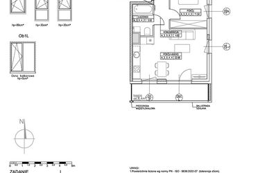 Rzut - Mieszkanie na sprzedaż 2 pokoje o powierzchni 43,13 m² - numer A.3.5.4 w Forma
