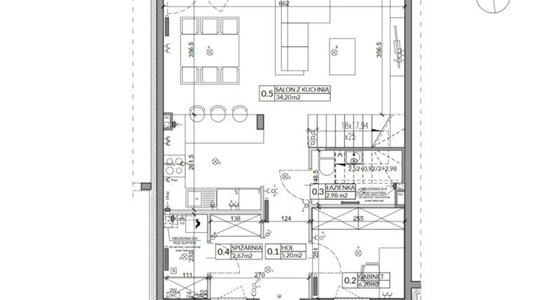 Rzut - Dom na sprzedaż 5 pokoi o powierzchni 109,04 m² - numer 4B w Miasto Ogród 5