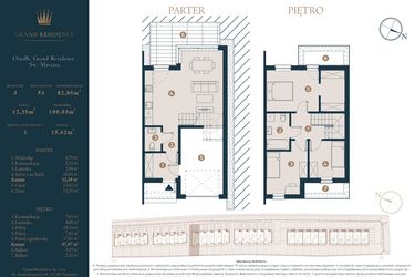 Rzut - Dom na sprzedaż 4 pokoje o powierzchni 82,85 m² - numer J53 w Osiedle Św. Marcina