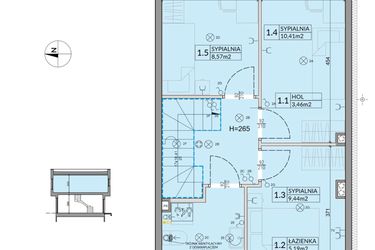 Rzut - Dom na sprzedaż 4 pokoje o powierzchni 74,16 m² - numer 1 w Boska Ksawerowska 2
