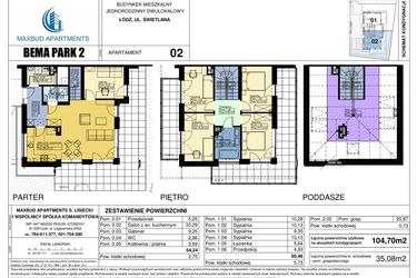 Rzut - Dom na sprzedaż 6 pokoi o powierzchni 125,57 m² - numer 2 w Bema Park 2