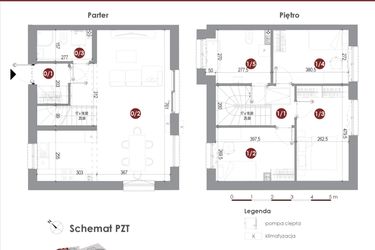 Rzut - Dom na sprzedaż 4 pokoje o powierzchni 88,88 m² - numer 6 w Parkowy Zakątek