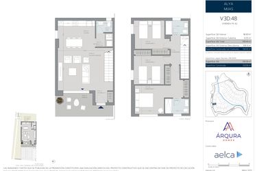 Rzut - Dom na sprzedaż 3 pokoje o powierzchni 119 m² - numer V62 w Alya Mijas 2 - Mijas