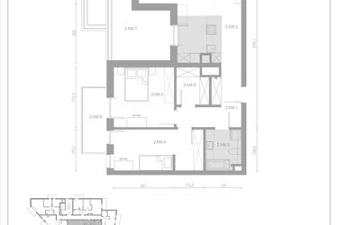 Rzut - Mieszkanie na sprzedaż 3 pokoje o powierzchni 70 m² - numer M9 w Apartamenty Casa Sole