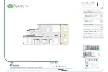 Rzut - Mieszkanie na sprzedaż 2 pokoje o powierzchni 91,81 m² - numer 192 w Valonia - Alicante