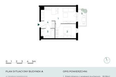 Rzut - Mieszkanie na sprzedaż 2 pokoje o powierzchni 35,17 m² - numer M14 w Park-Wojszyce