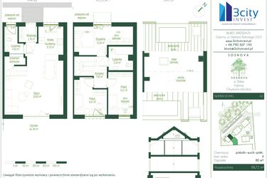 Rzut - Dom na sprzedaż 4 pokoje o powierzchni 88,9 m² - numer A2 w Osiedle Sosnova