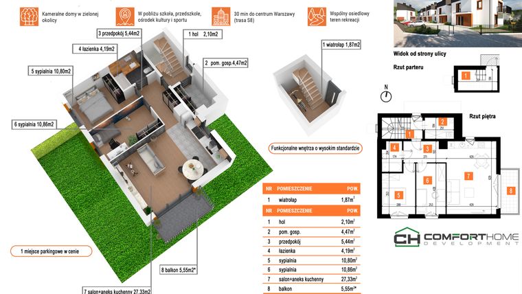 Rzut - Mieszkanie na sprzedaż 6 pokoi o powierzchni 117,73 m² - numer F2 w Osiedle Witosa