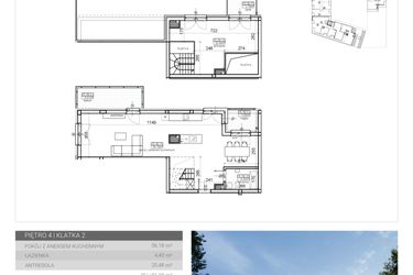 Rzut - Mieszkanie na sprzedaż 1 pokój o powierzchni 81,09 m² - numer 78 w Wave etap II