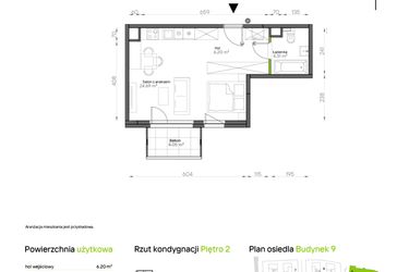 Rzut - Mieszkanie na sprzedaż 1 pokój o powierzchni 35,2 m² - numer 071/9 w Aleje Praskie