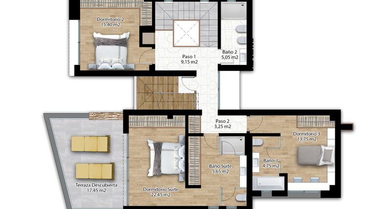 Rzut - Dom na sprzedaż 4 pokoje o powierzchni 342,4 m² - numer 6 w Wille w La Nucia - 45586558