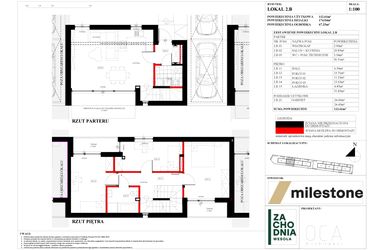 Rzut - Dom na sprzedaż 5 pokoi o powierzchni 112,2 m² - numer 2.B w Zachodnia Wesoła