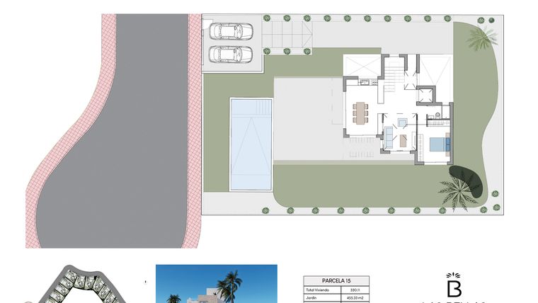Rzut - Dom na sprzedaż 3 pokoje o powierzchni 330,11 m² - numer 15 w Las Bellas Luxury Villas