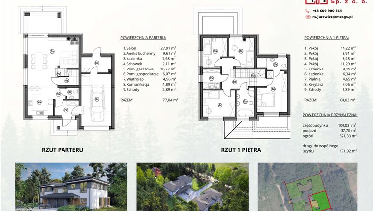 Rzut - Dom na sprzedaż 5 pokoi o powierzchni 145,87 m² - numer B2.1 w Zielony Zakątek