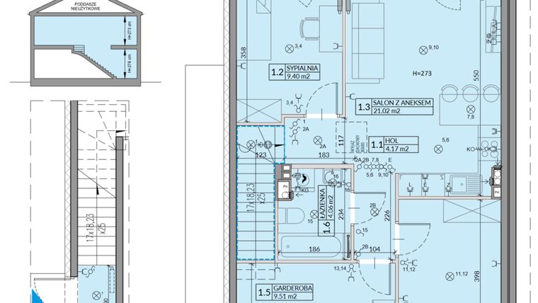Rzut - Mieszkanie na sprzedaż 4 pokoje o powierzchni 64,03 m² - numer 47B w Domy na Witosa