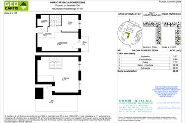 Rzut - Mieszkanie na sprzedaż 4 pokoje o powierzchni 63,14 m² - numer D161 w Jasielska 8C