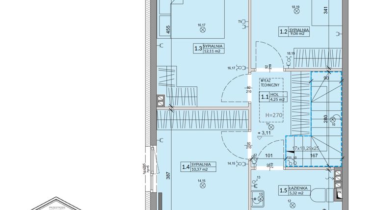 Rzut - Dom na sprzedaż 4 pokoje o powierzchni 81,17 m² - numer 22B w Ogrody Przyjaciół 5 etap II
