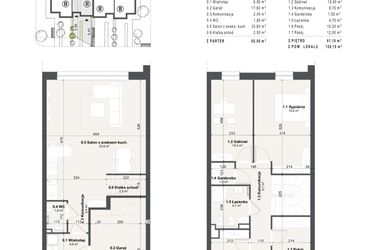 Rzut - Dom na sprzedaż 4 pokoje o powierzchni 126,1 m² - numer 9b w Domy na Przylesiu