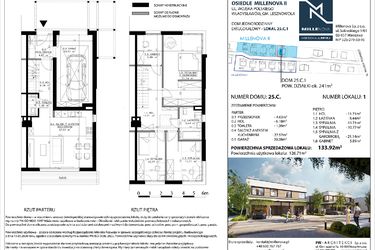 Rzut - Dom na sprzedaż 5 pokoi o powierzchni 137 m² - numer 14 w Millenova