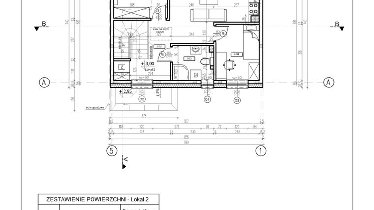 Rzut - Mieszkanie na sprzedaż 3 pokoje o powierzchni 47,8 m² - numer 15D w Słoneczny Nowy Otok - Malownicza VI