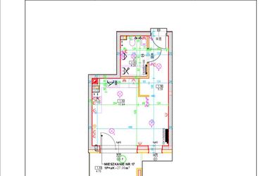 Rzut - Mieszkanie na sprzedaż 1 pokój o powierzchni 27,3 m² - numer D17 w Osiedle Zuchów