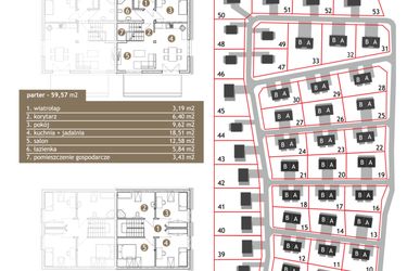 Rzut - Dom na sprzedaż 5 pokoi o powierzchni 115 m² - numer 5A w Osiedle Pola Jurajskie - etap II