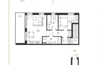 Rzut - Mieszkanie na sprzedaż 3 pokoje o powierzchni 67,13 m² - numer 28_2 w Apartamenty Sielanka