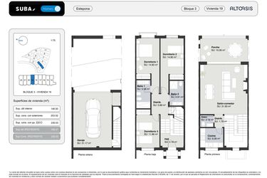 Rzut - Dom na sprzedaż 3 pokoje o powierzchni 230,03 m² - numer 19 w Altoasis