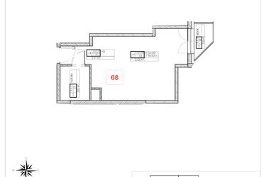 Rzut - Mieszkanie na sprzedaż 1 pokój o powierzchni 29,03 m² - numer A4.17 w Rezydencja Ogród Saski etap I i II