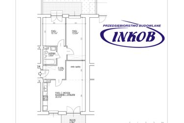Rzut - Mieszkanie na sprzedaż 3 pokoje o powierzchni 60,58 m² - numer 2 w Północna 26